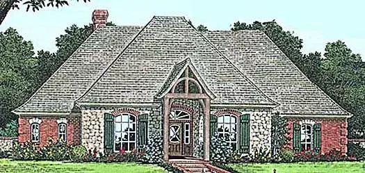 Traditional house plans 8-329 - front exterior, 2,389 sq ft, 4 bed, 3 bath house plans | Monster House Plans