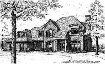 Traditional house plans 8-363 - front exterior, 2,508 sq ft, 4 bed, 3 bath house plans | Monster House Plans