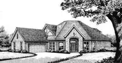 Traditional house plans 8-364 - front exterior, 2,509 sq ft, 3 bed, 3 bath house plans | Monster House Plans