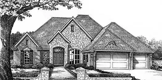 Traditional house plans 8-366 - front exterior, 2,515 sq ft, 4 bed, 3 bath house plans | Monster House Plans