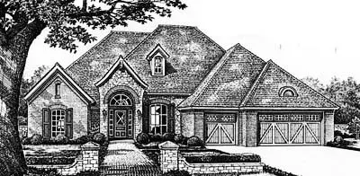 Traditional house plans 8-368 - front exterior, 2,526 sq ft, 4 bed, 3 bath house plans | Monster House Plans