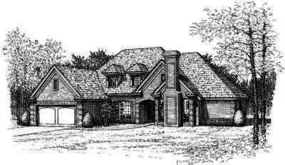 Traditional house plans 8-446 - front exterior, 2,835 sq ft, 3 bed, 2 bath house plans | Monster House Plans