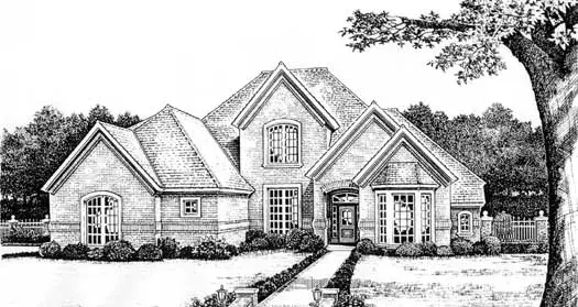 Traditional house plans 8-474 - front exterior, 3,029 sq ft, 4 bed, 3 bath house plans | Monster House Plans