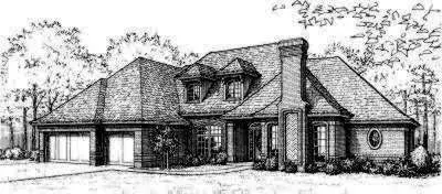 Traditional house plans 8-492 - front exterior, 3,156 sq ft, 4 bed, 3 bath house plans | Monster House Plans