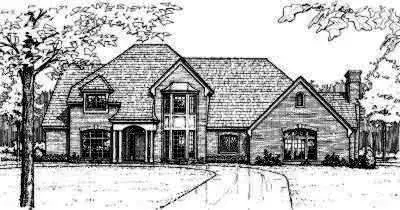 Traditional house plans 8-504 - front exterior, 3,239 sq ft, 4 bed, 3 bath house plans | Monster House Plans