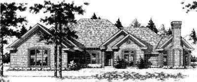 Traditional house plans 8-510 - front exterior, 3,292 sq ft, 4 bed, 3 bath house plans | Monster House Plans