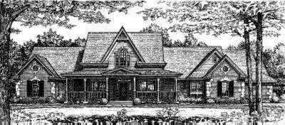 Victorian house plans 8-522 - front exterior, 3,423 sq ft, 4 bed, 2 bath house plans | Monster House Plans