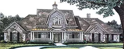 New England Colonial house plans 8-540 - front exterior, 3,578 sq ft, 4 bed, 3 bath house plans | Monster House Plans