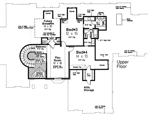 Upper/Second Floor Plan:8-555