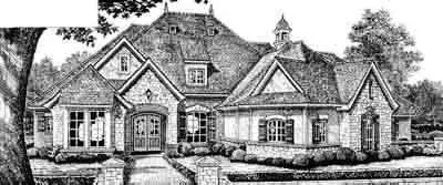 English Country house plans 8-566 - front exterior, 3,878 sq ft, 4 bed, 3 bath house plans | Monster House Plans