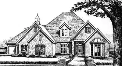Traditional house plans 8-623 - front exterior, 3,164 sq ft, 4 bed, 3 bath house plans | Monster House Plans