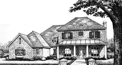 Traditional house plans 8-626 - front exterior, 3,269 sq ft, 4 bed, 3 bath house plans | Monster House Plans