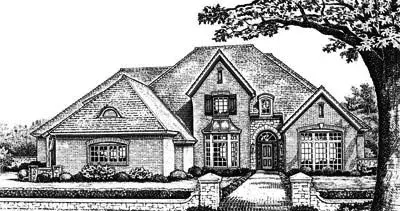 Traditional house plans 8-636 - front exterior, 3,840 sq ft, 4 bed, 3 bath house plans | Monster House Plans