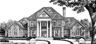 Georgian house plans 8-640 - front exterior, 4,063 sq ft, 5 bed, 3 bath house plans | Monster House Plans