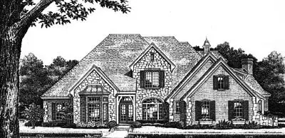 Traditional house plans 8-642 - front exterior, 4,085 sq ft, 4 bed, 4 bath house plans | Monster House Plans