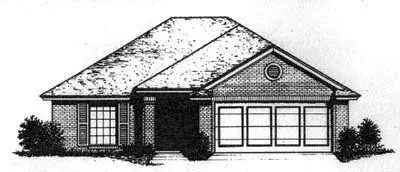Traditional house plans 8-673 - front exterior, 1,224 sq ft, 3 bed, 2 bath house plans | Monster House Plans