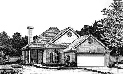 Traditional house plans 8-679 - front exterior, 1,604 sq ft, 3 bed, 2 bath house plans | Monster House Plans