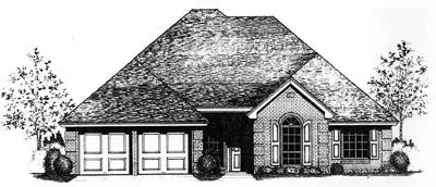 European house plans 8-685 - front exterior, 1,819 sq ft, 4 bed, 2 bath house plans | Monster House Plans