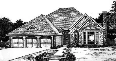 Traditional house plans 8-700 - front exterior, 2,118 sq ft, 3 bed, 2 bath house plans | Monster House Plans