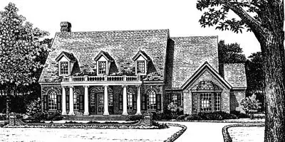 Country house plans 8-703 - front exterior, 2,915 sq ft, 3 bed, 2 bath house plans | Monster House Plans
