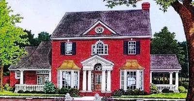 New England Colonial house plans 8-705 - front exterior, 3,010 sq ft, 4 bed, 3 bath house plans | Monster House Plans