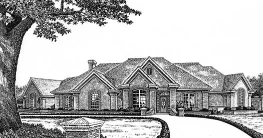 Traditional house plans 8-712 - front exterior, 3,239 sq ft, 3 bed, 3 bath house plans | Monster House Plans