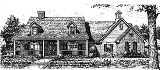 Country house plans 8-726 - front exterior, 2,243 sq ft, 3 bed, 2 bath house plans | Monster House Plans