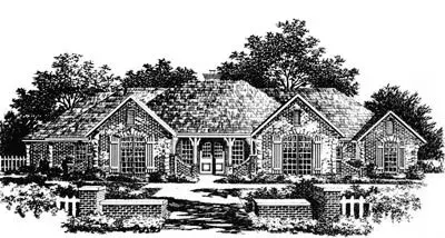 Country house plans 8-727 - front exterior, 2,245 sq ft, 3 bed, 2 bath house plans | Monster House Plans