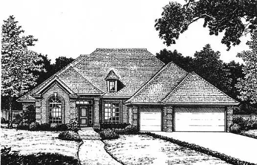 Traditional house plans 8-728 - front exterior, 2,253 sq ft, 4 bed, 3 bath house plans | Monster House Plans