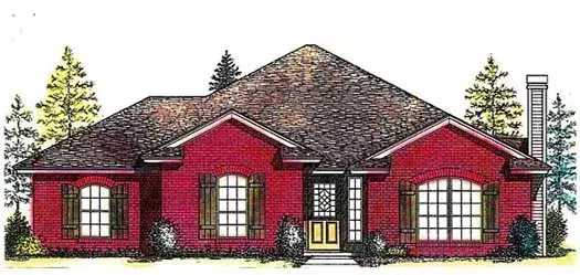 Traditional house plans 8-768 - front exterior, 1,514 sq ft, 3 bed, 2 bath house plans | Monster House Plans