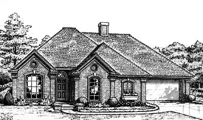 Traditional house plans 8-779 - front exterior, 2,011 sq ft, 3 bed, 2 bath house plans | Monster House Plans