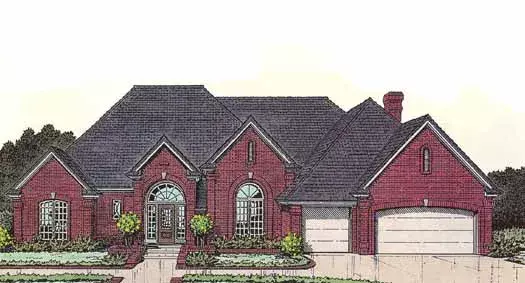 Traditional house plans 8-809 - front exterior, 2,758 sq ft, 4 bed, 3 bath house plans | Monster House Plans