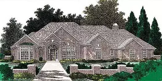 Traditional house plans 8-820 - front exterior, 3,089 sq ft, 4 bed, 3 bath house plans | Monster House Plans