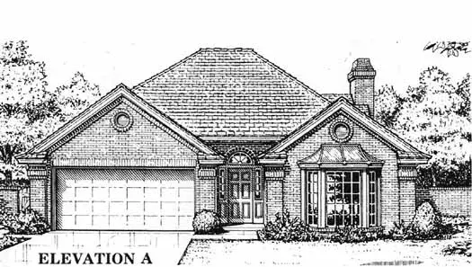 Traditional house plans 8-835 - front exterior, 1,363 sq ft, 3 bed, 2 bath house plans | Monster House Plans