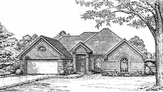Traditional house plans 8-844 - front exterior, 1,987 sq ft, 3 bed, 2 bath house plans | Monster House Plans