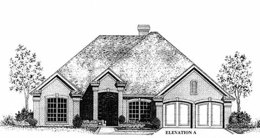 Traditional house plans 8-848 - front exterior, 2,152 sq ft, 4 bed, 3 bath house plans | Monster House Plans