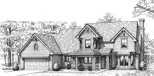 Victorian house plans 8-913 - front exterior, 2,301 sq ft, 4 bed, 2 bath house plans | Monster House Plans