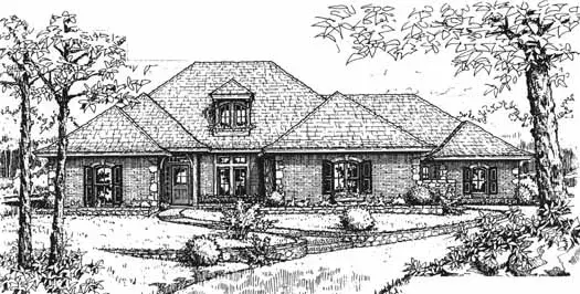 Traditional house plans 8-993 - front exterior, 3,066 sq ft, 4 bed, 3 bath house plans | Monster House Plans