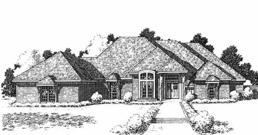 Traditional house plans 8-996 - front exterior, 3,155 sq ft, 4 bed, 3 bath house plans | Monster House Plans