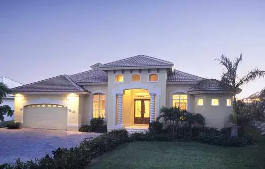 Florida house plans 81-102 - front exterior, 2,518 sq ft, 3 bed, 3 bath house plans | Monster House Plans