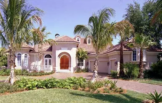 Mediterranean house plans 81-108 - front exterior, 3,873 sq ft, 4 bed, 5 bath house plans | Monster House Plans