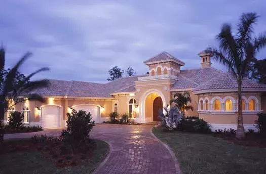Mediterranean house plans 81-109 - front exterior, 4,043 sq ft, 3 bed, 3 bath house plans | Monster House Plans