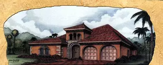 Mediterranean house plans 81-117 - front exterior, 2,698 sq ft, 4 bed, 4 bath house plans | Monster House Plans