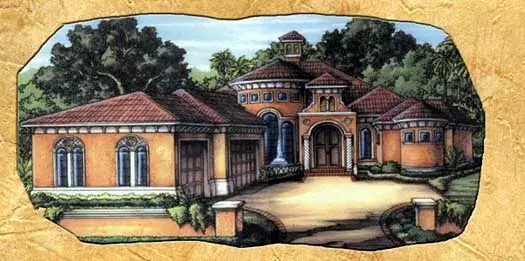Italian house plans 81-122 - front exterior, 3,334 sq ft, 3 bed, 3 bath house plans | Monster House Plans