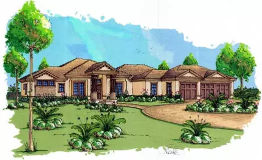 Traditional house plans 82-101 - front exterior, 4,070 sq ft, 3 bed, 3 bath house plans | Monster House Plans