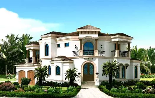 Florida house plans 82-106 - front exterior, 3,337 sq ft, 3 bed, 4 bath house plans | Monster House Plans