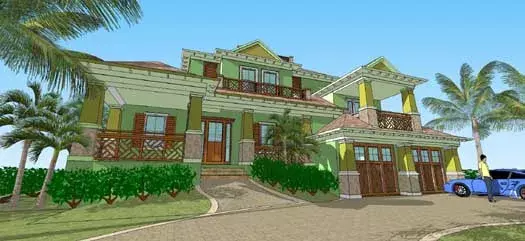 Florida house plans 82-116 - front exterior, 4,181 sq ft, 4 bed, 4 bath house plans | Monster House Plans