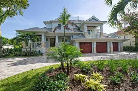 Coastal house plans 82-120 - front exterior, 4,513 sq ft, 4 bed, 4 bath house plans | Monster House Plans