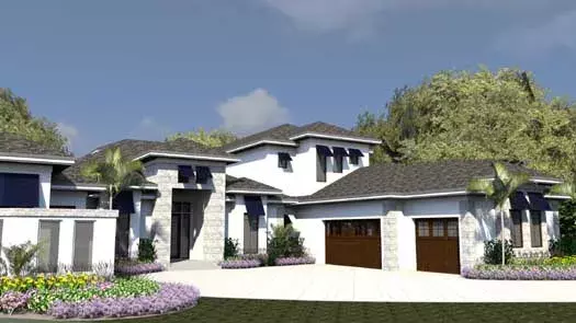 Coastal house plans 82-121 - front exterior, 4,665 sq ft, 4 bed, 4 bath house plans | Monster House Plans