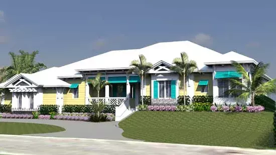 Florida house plans 82-137 - front exterior, 3,433 sq ft, 3 bed, 4 bath house plans | Monster House Plans